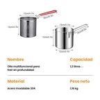 🍳 OLLA FREIDORA 1,2L ACERO INOXIDABLE 304 + ENVÍO GRATIS
